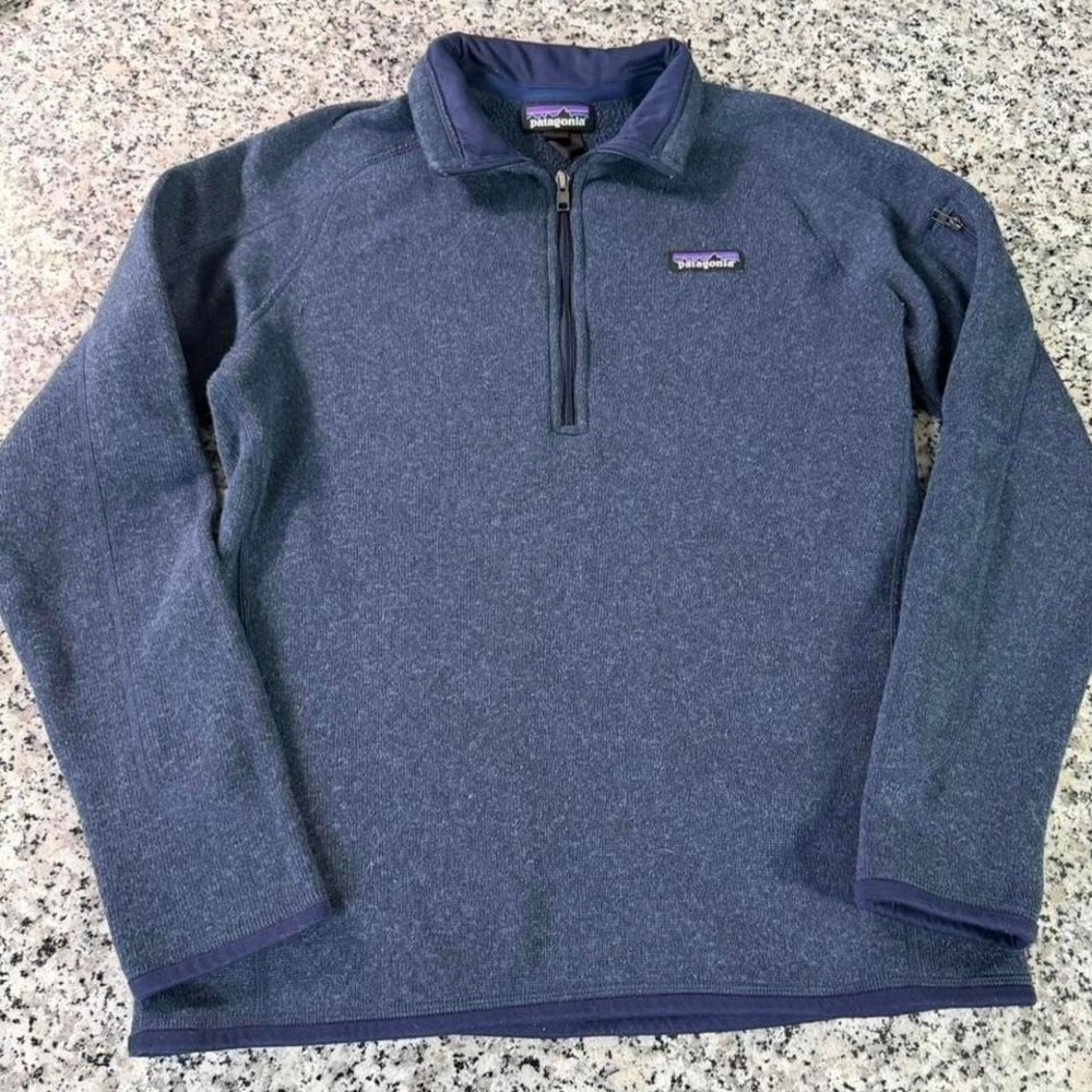 Patagonia Women's Blue Better Sweater Fleece Quarter Zip Sweatshirt‎ Medium